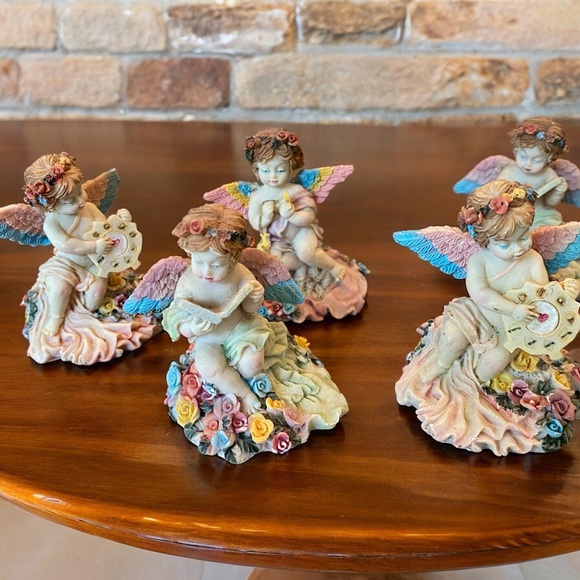 Lot of 10 adorable little resin angels - Picture 3 of 7